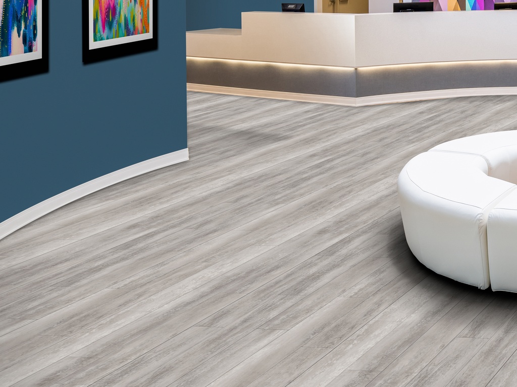 GeckoGrip commercial luxury vinyl flooring in a reception environment